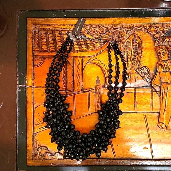 Dark Romantic Goth Beaded Choker Necklace NWT - Picture 1 of 8